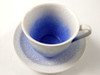 Arita yaki porcelain Japanese Coffee cup and saucer Aizome Suiteki Shinemon