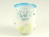 Pair Arita yaki Porcelain Yunomi Japanese Green Tea Cup Raster Rose Pink Blue