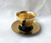 Arita yaki porcelain Japanese Coffee cup and saucer Gold Dami Black