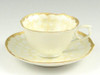 Arita yaki porcelain Japanese Coffee cup and saucer Gold raster Pine leaf