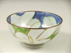 Arita yaki porcelain Japanese Rice Bowl Gohan Chawan gardenia flower Blue L