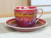 Japanese coffee cup & saucer cinnabar Arita yaki Shinnemon kiln from japan