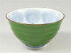 Arita yaki porcelain Japanese Rice Bowl Gohan Chawan Owl Forest Green L