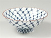 Arita yaki porcelain Japanese Rice Bowl Gohan Chawan Kakeami Net pattern Blue L