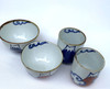 Arita yaki ware Japanese Rice bowl Tea cup Yunomi Chawan set Blue Red Mt.Fuji