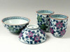 Arita yaki ware Rice bowl Tea cup Yunomi Chawan set Somenishiki Clematis