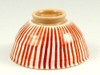 Arita yaki porcelain Japanese Rice Bowl Gohan Chawan Kohiki Stripe Red Japan