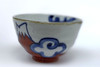 Arita yaki porcelain Japanese Rice Bowl Gohan Chawan Redn Mt.Fuji S