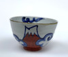 Arita yaki porcelain Japanese Rice Bowl Gohan Chawan Redn Mt.Fuji S