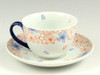 Pair Arita yaki porcelain Japanese Coffee cup and saucer Somenishiki Cherry