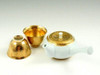 Arita yaki Porcelain Warp Sencha Yunomi Kyusu Tea Pot Cup Kinsai Gold 3 set
