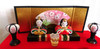 Hina ningyo Japanese girls festival doll Mino yaki pottery 5stage from japan
