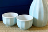 Arita yaki porcelain Sake bottle cup set Guinomi Tokkuri Celadon Chamfer shape