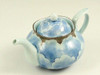 Arita yaki Porcelain Tea Pot Platinum Botan Peony Blue 420ml S All Over Bunzan