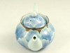 Arita yaki Porcelain Tea Pot Platinum Botan Peony Blue 420ml S All Over Bunzan