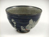 Pair Arita yaki porcelain Japanese Rice bowl Gohan Banzai Relax Cat Blue Red