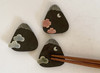 Hashioki Kyo Kiyomizu yaki Japanese chopstick rest Fuji Shochikubai set of 3