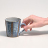 Shigaraki yaki ware Japanese Pottery Mug Cup Tea Coffee Cup Aohagi glaze Stripe