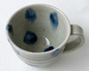 Shigaraki yaki ware Japanese Pottery Mug Cup Tea Cofee Cup Blue Drop Shizuku