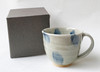 Shigaraki yaki ware Japanese Pottery Mug Cup Tea Cofee Cup Blue Drop Shizuku