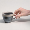 Shigaraki yaki ware Japanese Pottery Mug Cup Tea Cofee Cup White line Ibushi