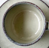 Shigaraki yaki ware Japanese pottery cuffee cup saucer White glaze Carved