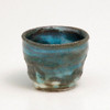 Shigaraki yaki ware Japanese pottery Sake cup Pot set of 3 Katakuchi Blue Green