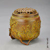 Koro Japanese Bronze Incense burner Takaoka Ume Plum motif Japan