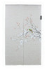 Kyoto Japanese Door Curtain Tapestry Handpaint Linen Hackberry and woodpecker
