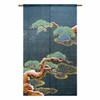 Kyoto Japanese Door Curtain Tapestry Handpaint Linen Pine tree and Cloud Japan