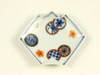 Arita yaki porcelain Japanese small plate Teshio-zara Somenishiki Marumon Japan