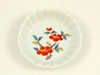 Arita yaki porcelain Japanese small plate Teshio-zara Camellia Kiku shape Japan