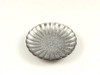 Arita yaki Japanese small plate Teshio-zara Black Yuzuhada Silver Kiku shape