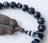 Buddhist Rosary Mala Juzu Prayer beads Japan Kyoto Black Lace Agate Handcraft