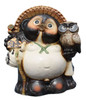 Tanuki Shigaraki yaki ware Japanese Chinese Racoon DogFukuro Owl Tanuki 16.5in