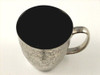 Pair Arita yaki ware Japanese Coffee Mug cup Gold Platinum Black Glaze Japan