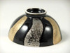 Pair Arita yaki porcelain Japanese Rice bowl Gohan Black White Gold Platinum
