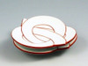 Arita yaki ware Japnaese Small plate Mame zara Red Line Sen Musubi Japan