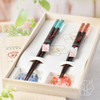 Wakasa nuri Japanese Lacquered Chopstick and Hashioki set Sea  Breeze Blue Red