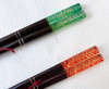 Wakasa nuri Japanese Lacquered Chopstick and Hashioki set Sea  Breeze Blue Red
