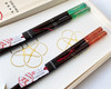 Wakasa nuri Japanese Lacquered Chopstick and Hashioki set Sea  Breeze Blue Red