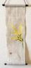 Kyoto Hangin scroll Kakejiku Tapestry Handpaint Mimosa flower Spring Yellow