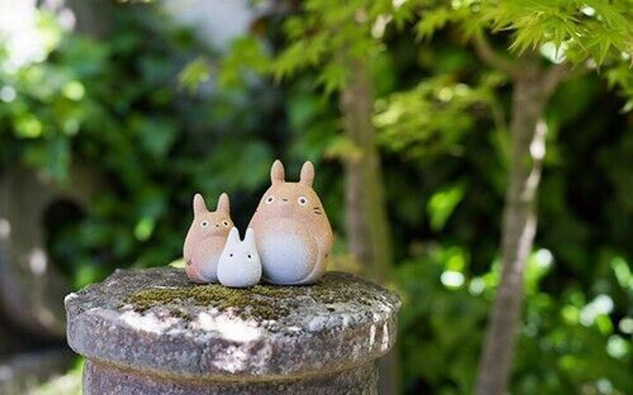 【タッキー】陶器製 となりのトトロ2点セット My Neighbor Totoro Shigaraki yaki pottery Ornaments set of 3