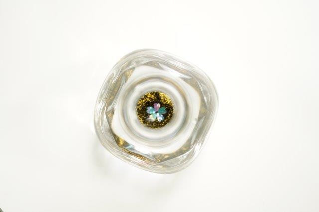 Japanese Sake bottle glass set Takaoka lacquerware Mother of pearl Gold