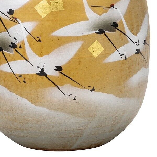 Kutani yaki ware Ceramic Japanese Flower pot Vase Gold foil