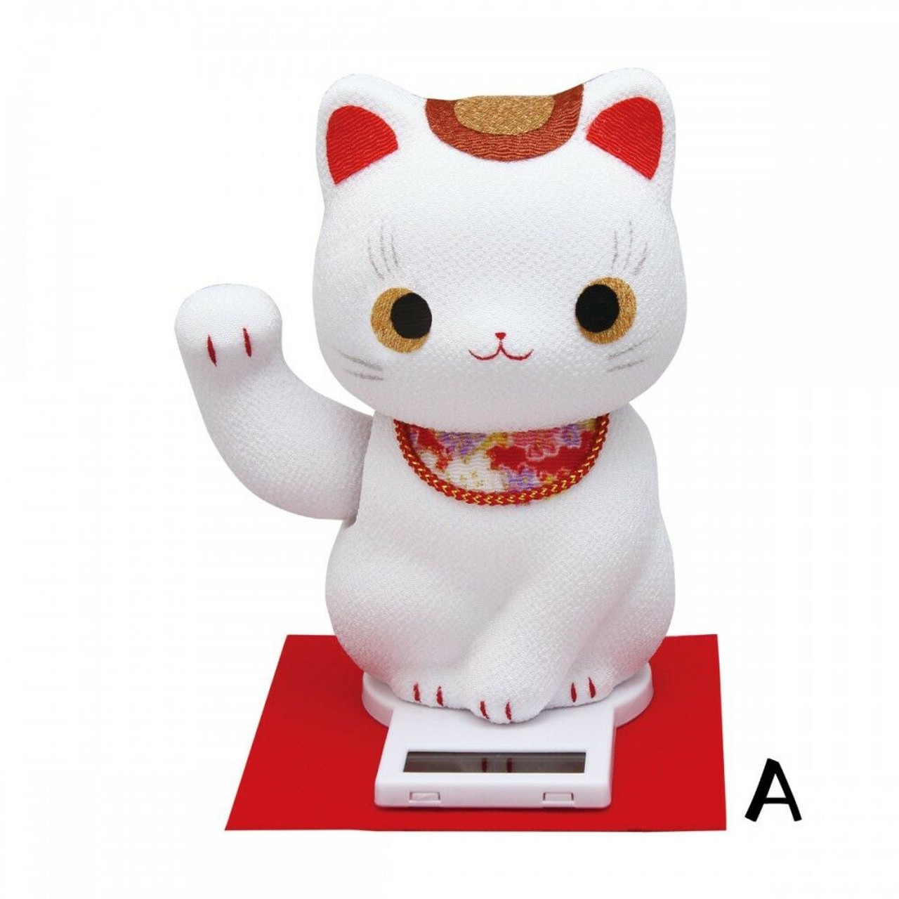 Solar powered Kyoto Japanese Lucky cat bobble head Maneki neko paw-waving  Mike