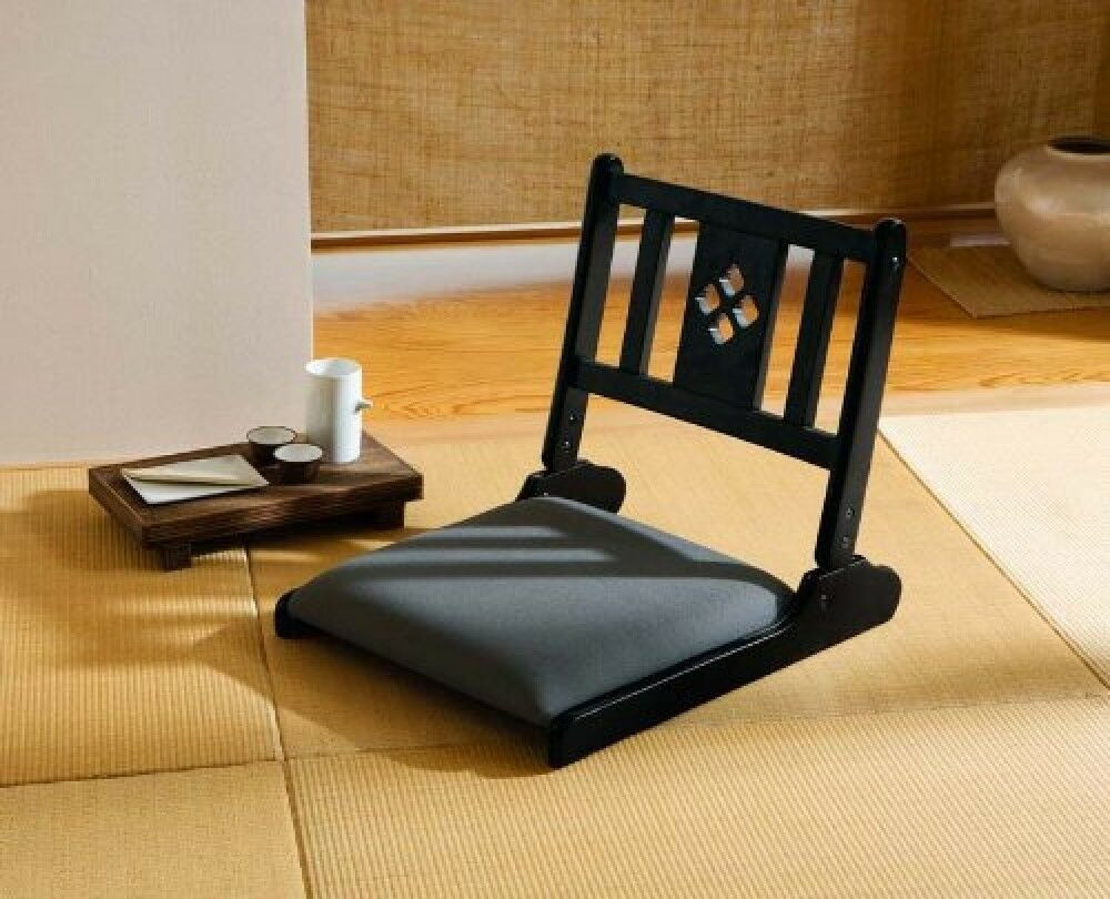 Zaisu Japanese wooden chair folding tatami room chair 2 color