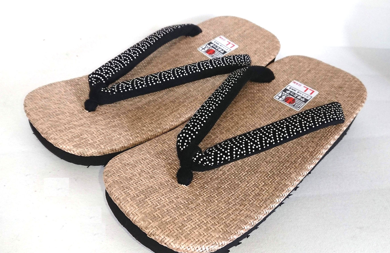 JAPANESE Men's Kimono Zori Geta Setta Sandals Handcraft Nara M-LL