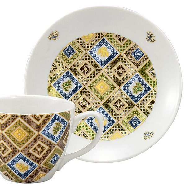 Kutaniyaki Coffee Cup and Saucer - Thumbnail 2