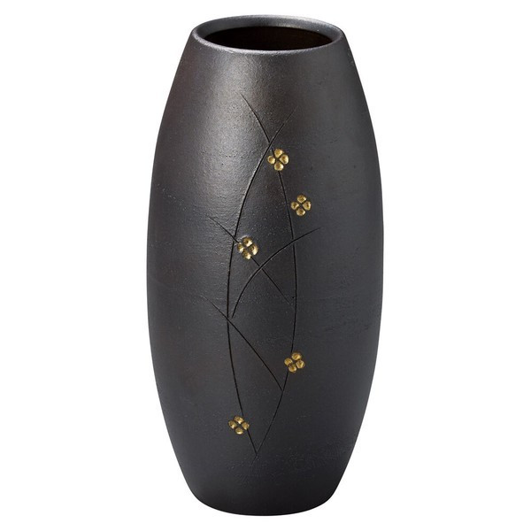 Shigaraki Ware Japanese pottery Flower Vase Japan Nagomi Black